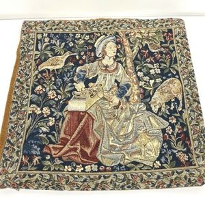 Flemish Tapestries Woman Weaving Pillow Cover